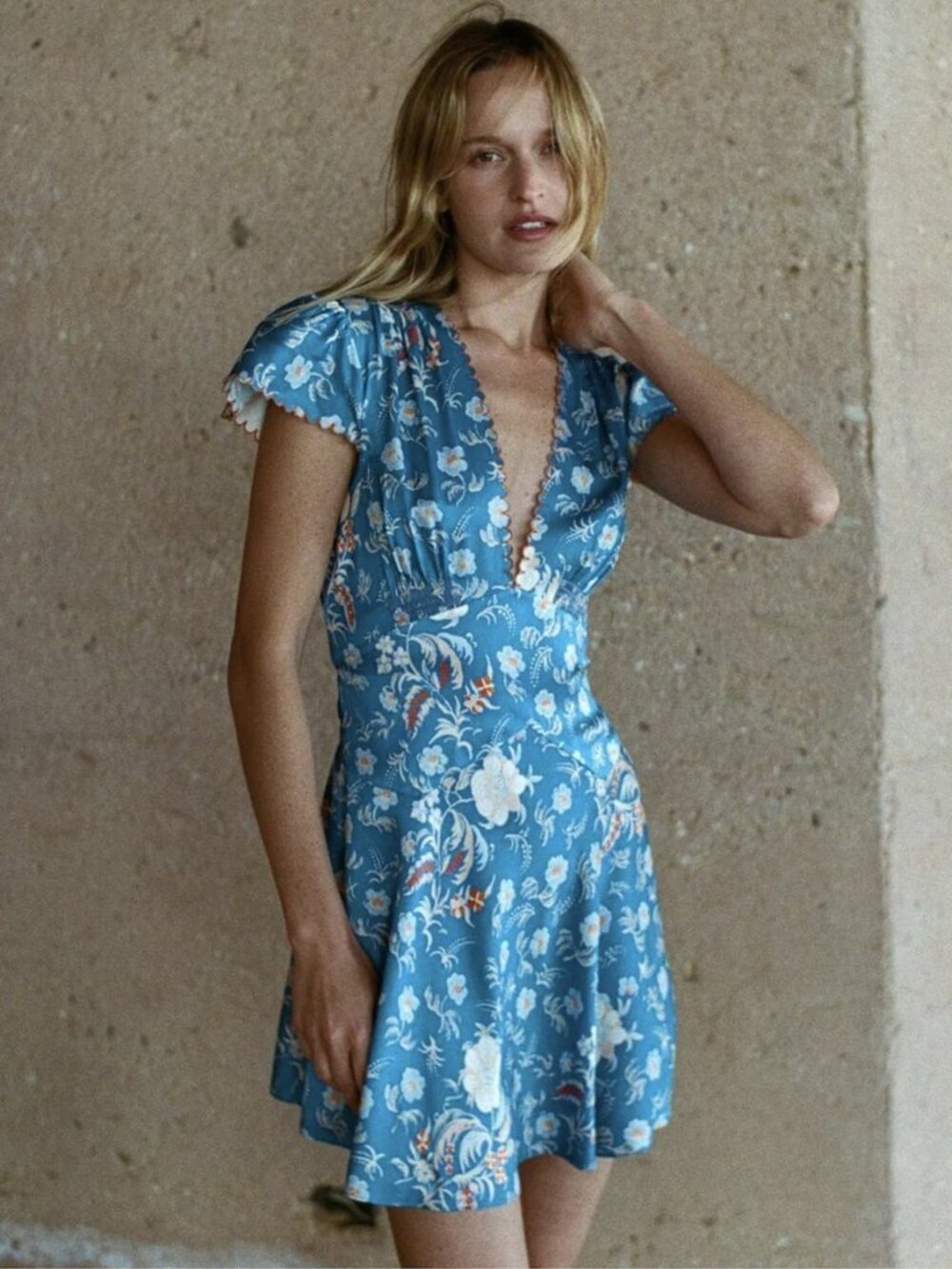 Doen Dianne Dress in Azure Hollyhock Hills sz Small